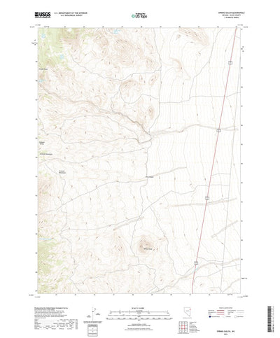 United States Geological Survey Spring Gulch, NV (2021, 24000-Scale) digital map