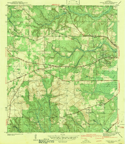 United States Geological Survey Spring Hill, AL (1943, 31680-Scale) digital map