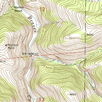 United States Geological Survey Spring Hill Creek, CO (1962, 24000-Scale) digital map