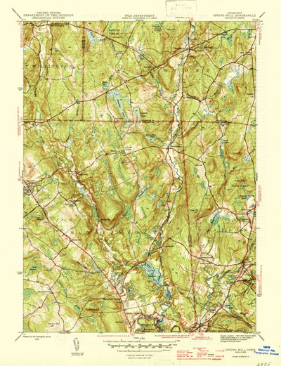 United States Geological Survey Spring Hill, CT (1945, 31680-Scale) digital map