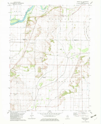 United States Geological Survey Spring Hill, IL (1982, 24000-Scale) digital map