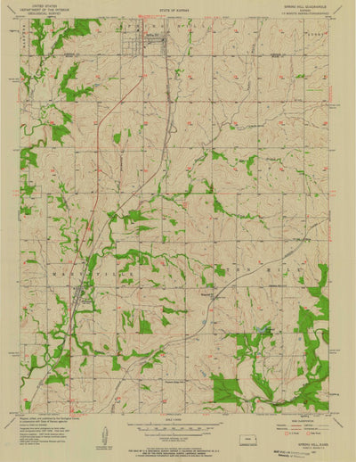 United States Geological Survey Spring Hill, KS (1957, 24000-Scale) digital map