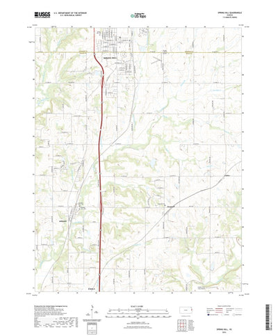 United States Geological Survey Spring Hill, KS (2022, 24000-Scale) digital map