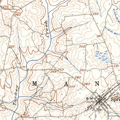 United States Geological Survey Spring Hope, NC (1902, 62500-Scale) digital map