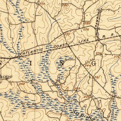 United States Geological Survey Spring Hope, NC (1904, 62500-Scale) digital map