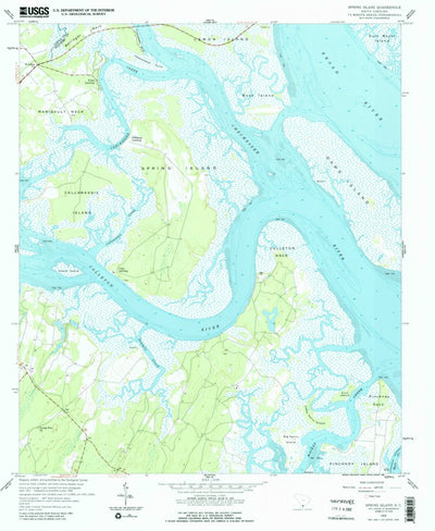 United States Geological Survey Spring Island, SC (1958, 24000-Scale) digital map