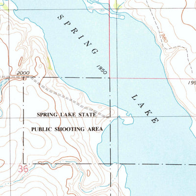 United States Geological Survey Spring Lake, SD (1974, 24000-Scale) digital map
