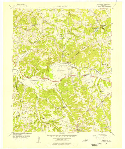 United States Geological Survey Spring Lick, KY (1954, 24000-Scale) digital map