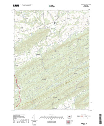 United States Geological Survey Spring Mills, PA (2023, 24000-Scale) digital map