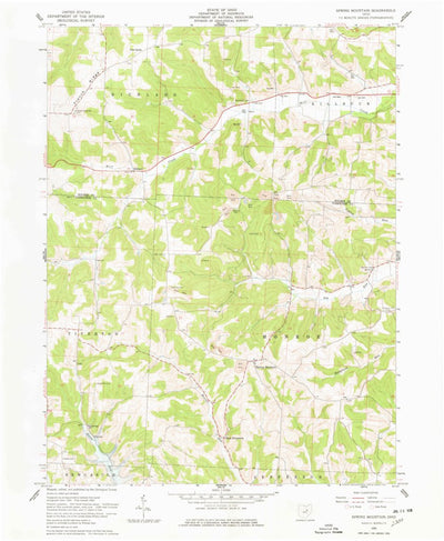 United States Geological Survey Spring Mountain, OH (1962, 24000-Scale) digital map