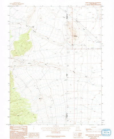 United States Geological Survey Spring Mountain, UT-NV (1986, 24000-Scale) digital map