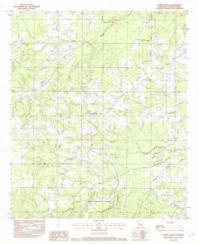 United States Geological Survey Spring Ridge, LA (1982, 24000-Scale) digital map