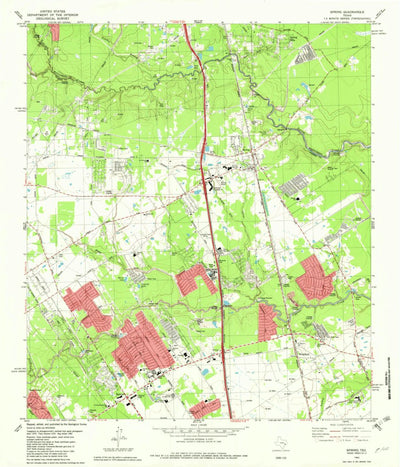 United States Geological Survey Spring, TX (1982, 24000-Scale) digital map