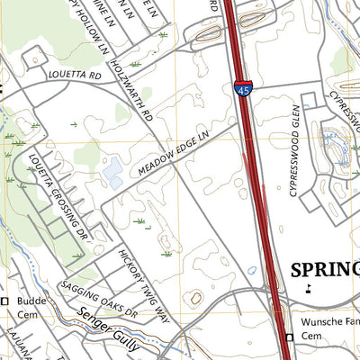 United States Geological Survey Spring, TX (2023, 24000-Scale) digital map