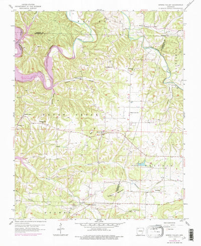 United States Geological Survey Spring Valley, AR (1958, 24000-Scale) digital map