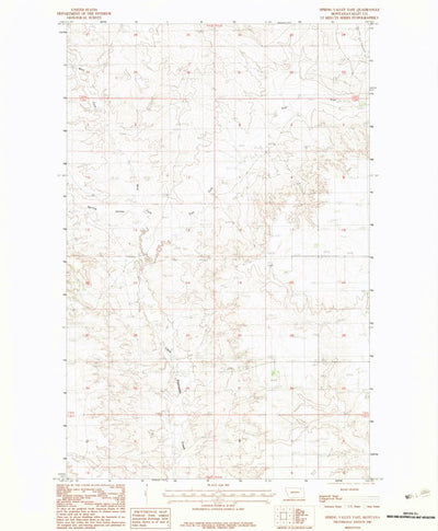United States Geological Survey Spring Valley East, MT (1983, 24000-Scale) digital map