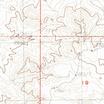United States Geological Survey Spring Valley East, MT (1983, 24000-Scale) digital map