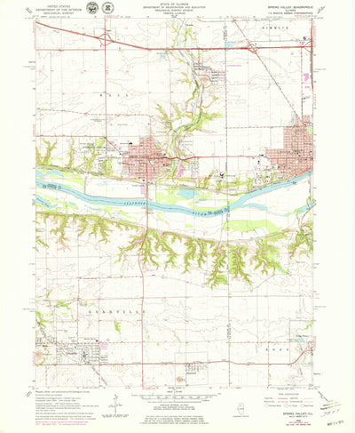 United States Geological Survey Spring Valley, IL (1966, 24000-Scale) digital map