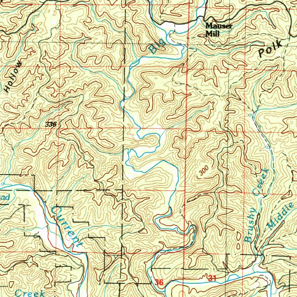 Spring Valley, MO (1986, 100000-Scale) Map by United States Geological ...