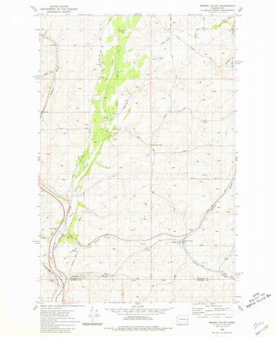 United States Geological Survey Spring Valley, WA (1980, 24000-Scale) digital map