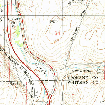 United States Geological Survey Spring Valley, WA (1980, 24000-Scale) digital map