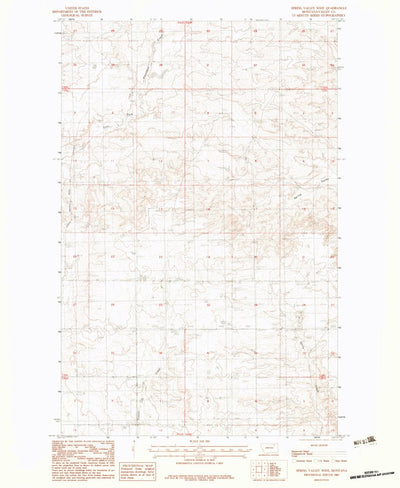 United States Geological Survey Spring Valley West, MT (1983, 24000-Scale) digital map