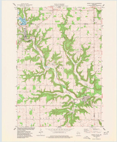 United States Geological Survey Spring Valley, WI (1974, 24000-Scale) digital map