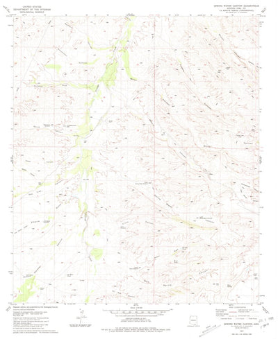 United States Geological Survey Spring Water Canyon, AZ (1981, 24000-Scale) digital map