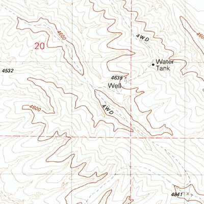 United States Geological Survey Spring Water Canyon, AZ (1981, 24000-Scale) digital map