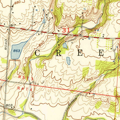 United States Geological Survey Springboro, OH (1955, 24000-Scale) digital map
