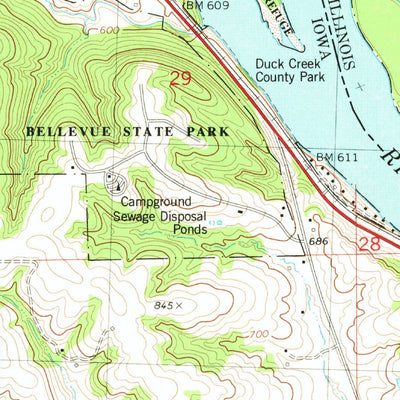 United States Geological Survey Springbrook, IA-IL (1980, 24000-Scale) digital map