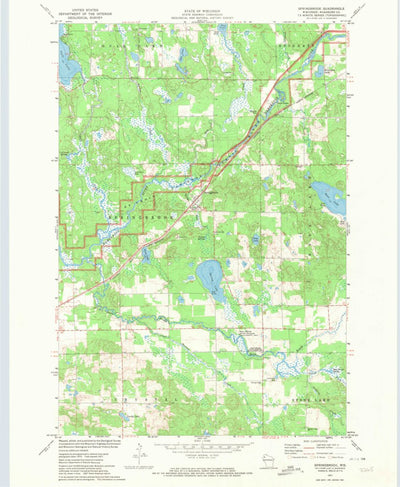 United States Geological Survey Springbrook, WI (1971, 24000-Scale) digital map
