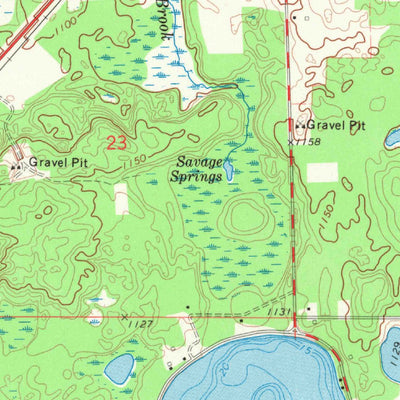 United States Geological Survey Springbrook, WI (1971, 24000-Scale) digital map
