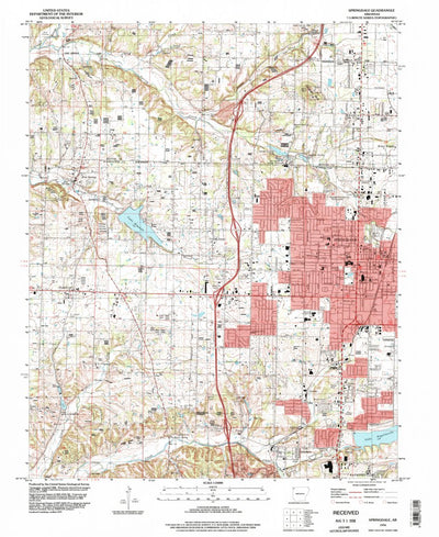 United States Geological Survey Springdale, AR (1994, 24000-Scale) digital map