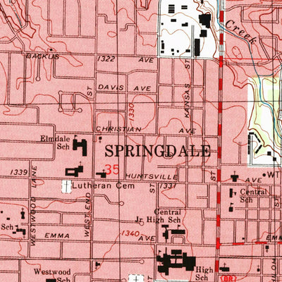 United States Geological Survey Springdale, AR (1994, 24000-Scale) digital map