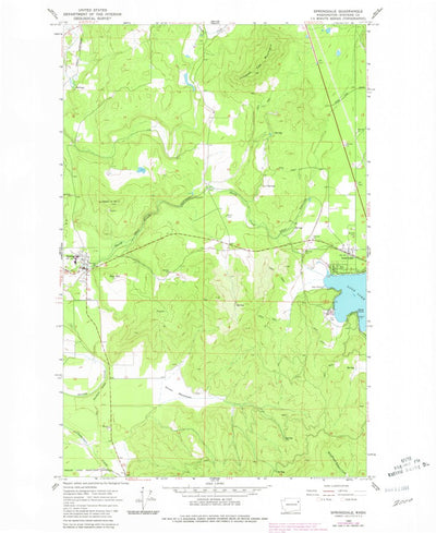 United States Geological Survey Springdale, WA (1965, 24000-Scale) digital map