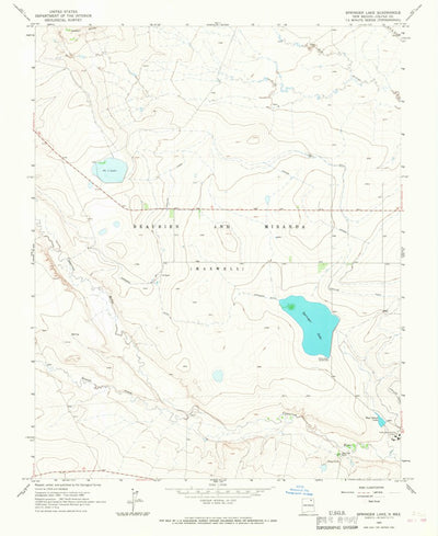 United States Geological Survey Springer Lake, NM (1965, 24000-Scale) digital map