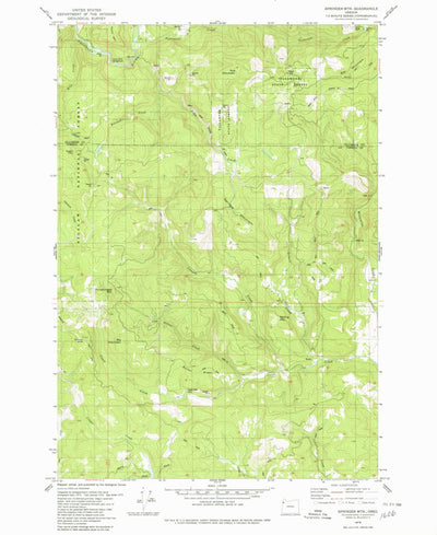 United States Geological Survey Springer Mountain, OR (1979, 24000-Scale) digital map