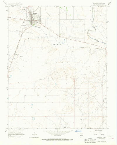 United States Geological Survey Springer, NM (1965, 24000-Scale) digital map