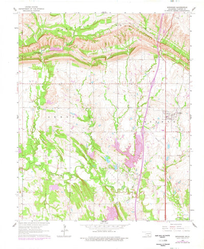 United States Geological Survey Springer, OK (1964, 24000-Scale) digital map