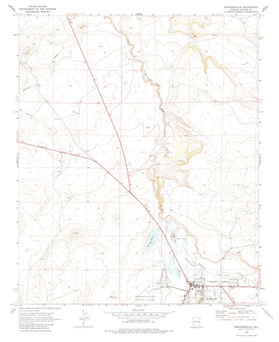 United States Geological Survey Springerville, AZ (1969, 24000-Scale) digital map