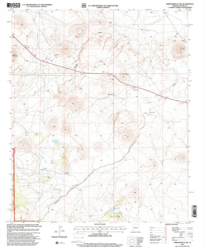 United States Geological Survey Springerville NW, AZ (1997, 24000-Scale) digital map