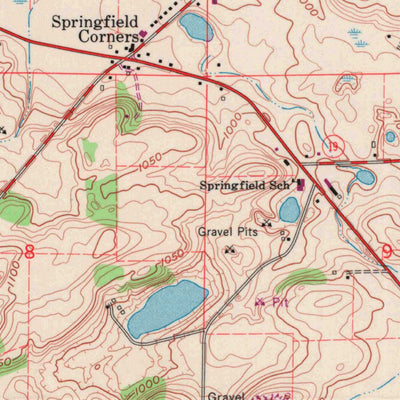United States Geological Survey Springfield Corners, WI (1962, 24000-Scale) digital map