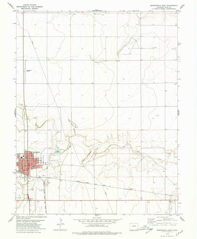 United States Geological Survey Springfield East, CO (1978, 24000-Scale) digital map