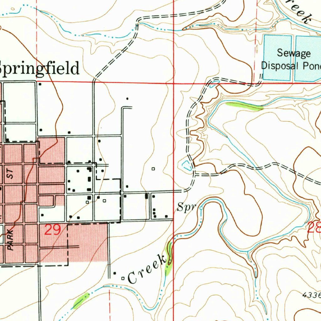 Springfield East, CO (1978, 24000-Scale) Map by United States ...
