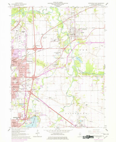 United States Geological Survey Springfield East, IL (1965, 24000-Scale) digital map