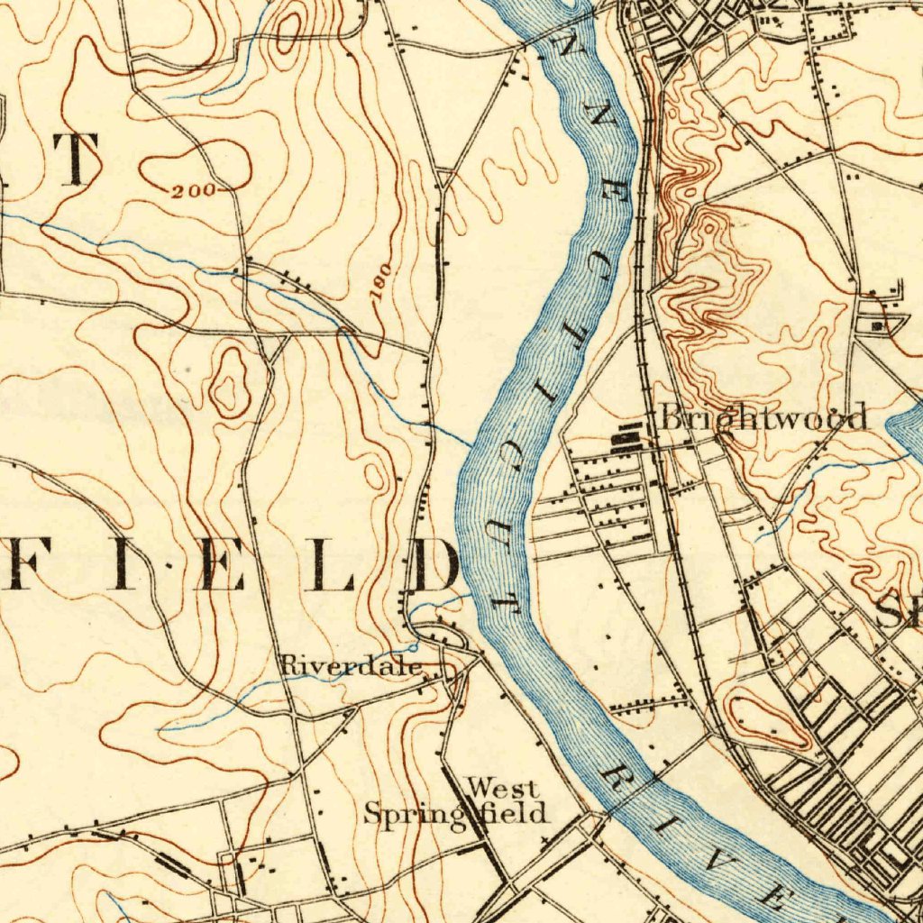 Springfield, MA-CT (1895, 62500-Scale) Map by United States Geological ...