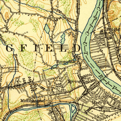 United States Geological Survey Springfield, MA-CT (1920, 62500-Scale) digital map