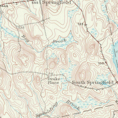 United States Geological Survey Springfield, ME (1931, 62500-Scale) digital map