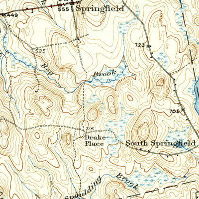 United States Geological Survey Springfield, ME (1934, 62500-Scale) digital map